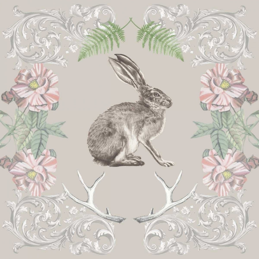 Hare and Antlers II Poster Print - Naomi McCavitt-VARPDX108275Z Image 1