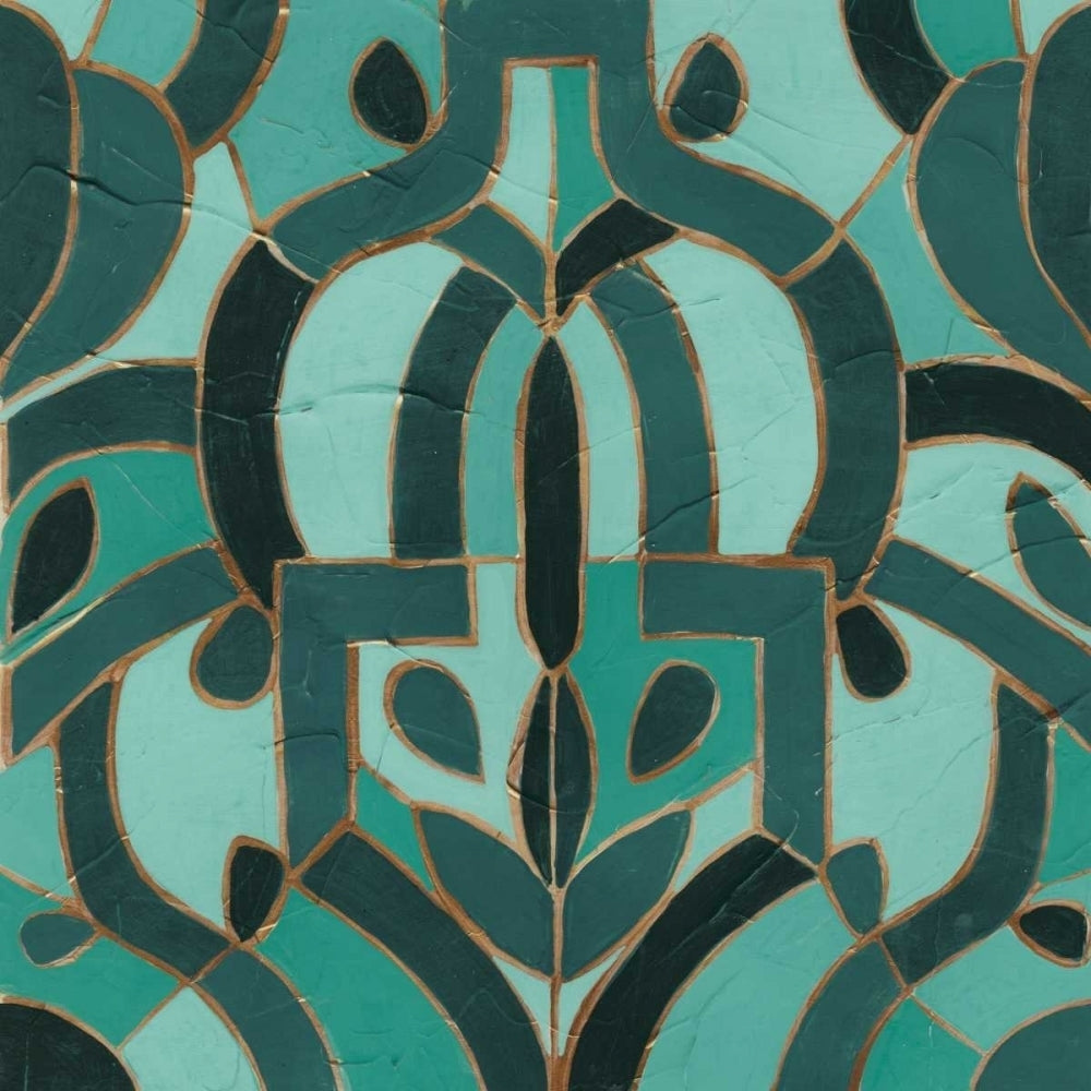 Turquoise Mosaic IV Poster Print - June Erica Vess-VARPDX108384Z Image 1