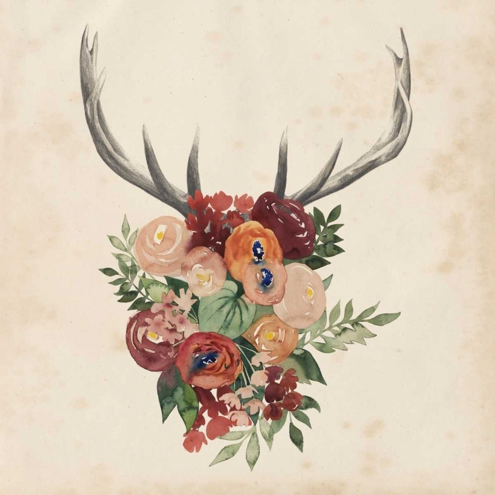 Flower Antlers II Poster Print - Grace Popp-VARPDX117545GG Image 1