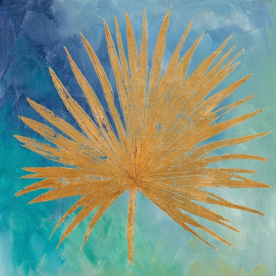 Teal Gold Leaf Palm I by Patricia Pinto-VARPDX11937C Image 1