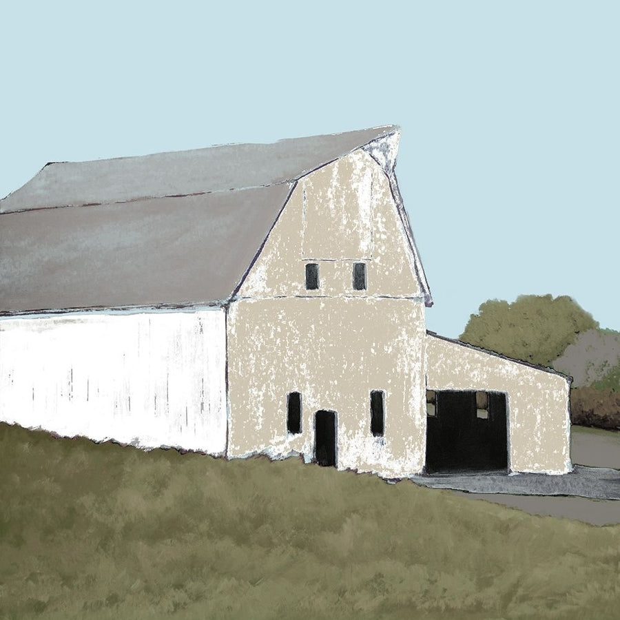 Custom Lonely Barn in Neutral II Poster Print - Carol Young-VARPDX125818GG Image 1