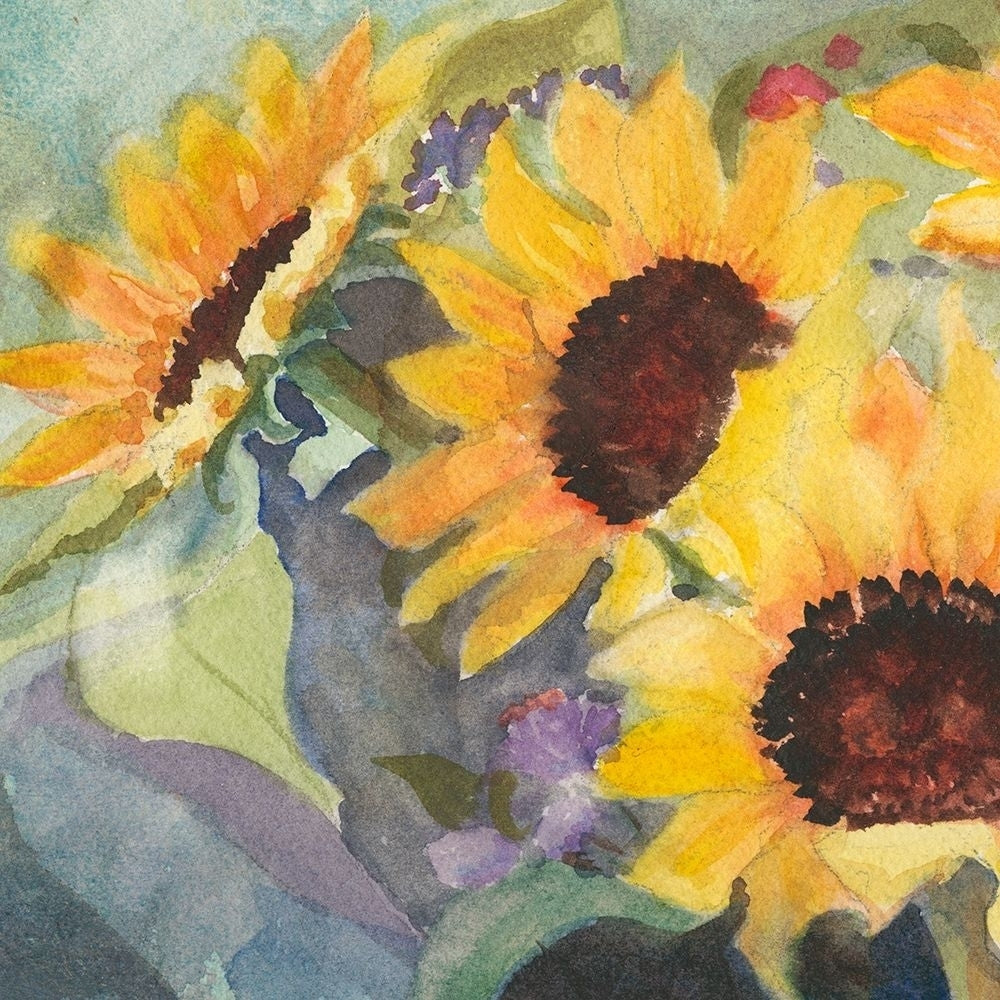 Sunflowers in Watercolor I Poster Print - Sandra Iafrate-VARPDX128052GG Image 1