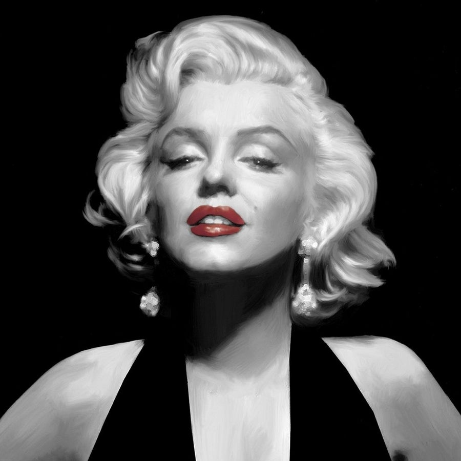 Halter Top Marilyn Red Lips Poster Print - Chris Consani-VARPDX128905GG Image 1