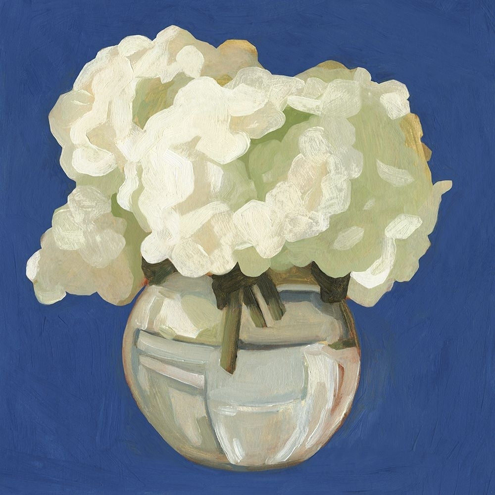 White Hydrangeas I Poster Print - Emma Scarvey-VARPDX132649Z Image 1