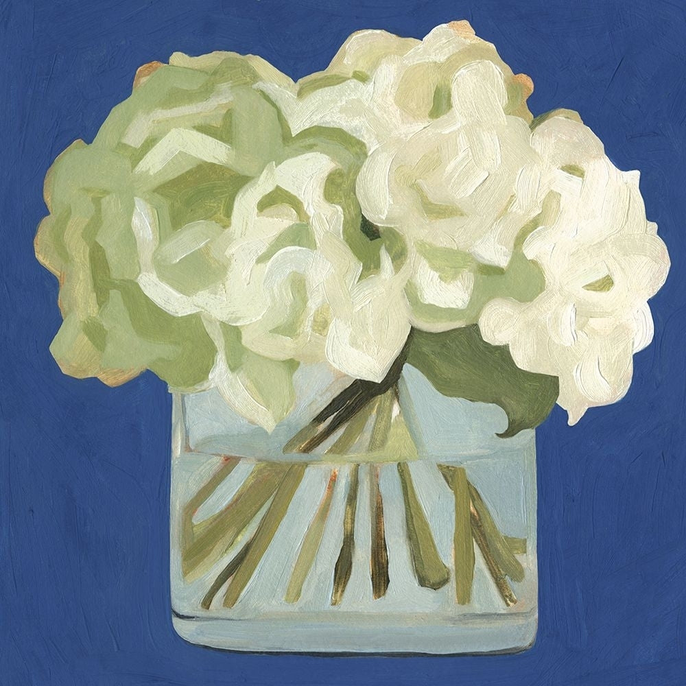 White Hydrangeas II Poster Print - Emma Scarvey-VARPDX132650Z Image 1