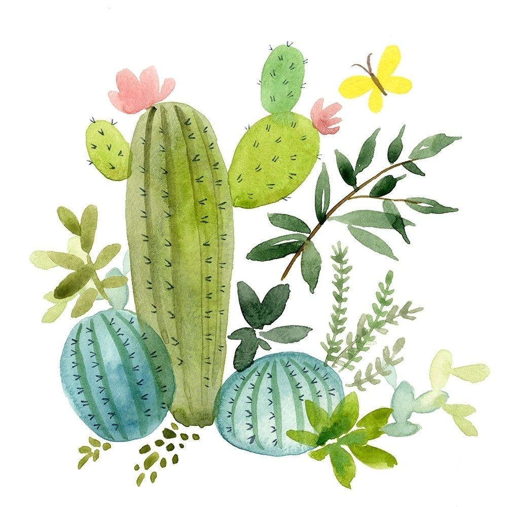 Happy Cactus I Poster Print - Jane Maday-VARPDX136645GG Image 1