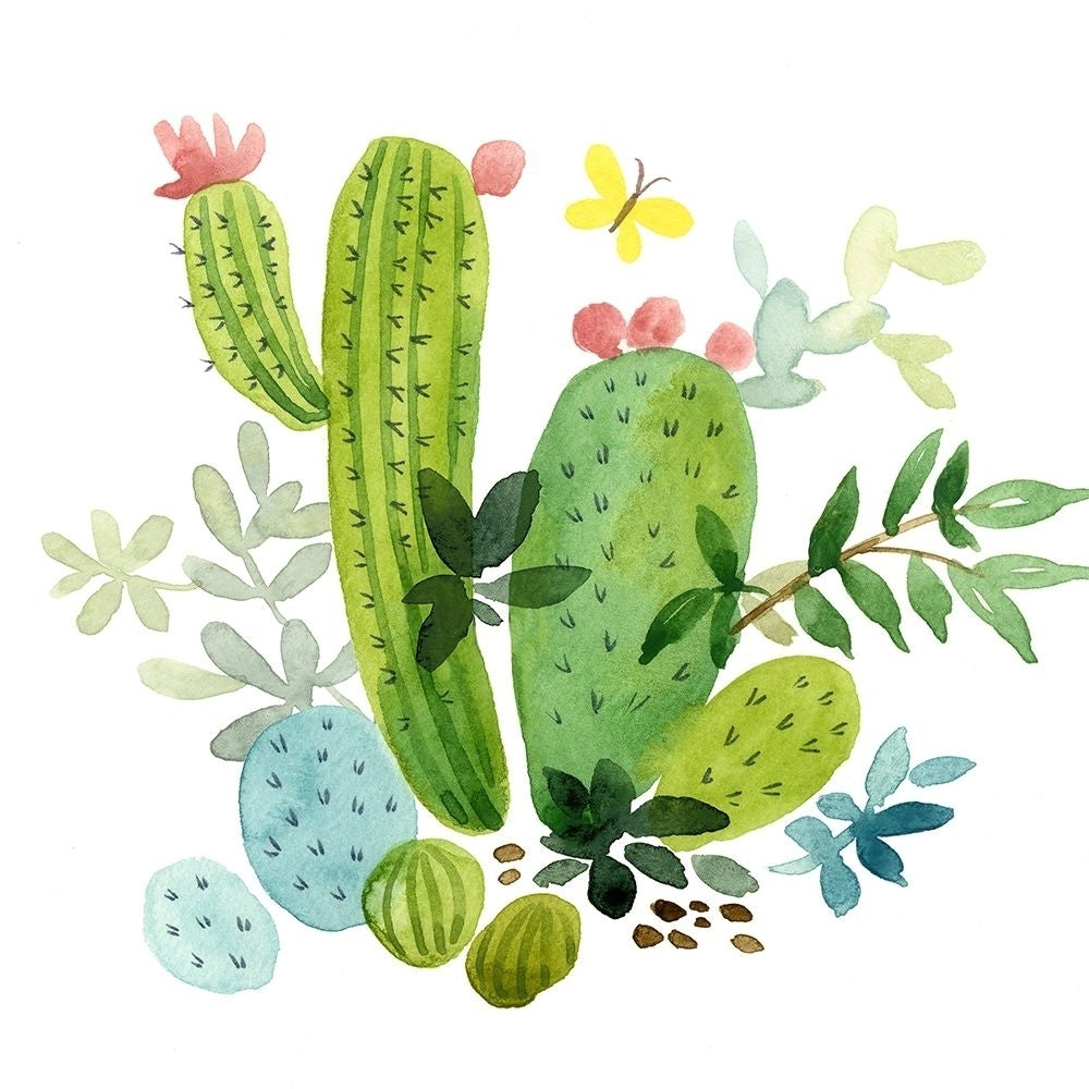 Happy Cactus III Poster Print - Jane Maday-VARPDX136647GG Image 1