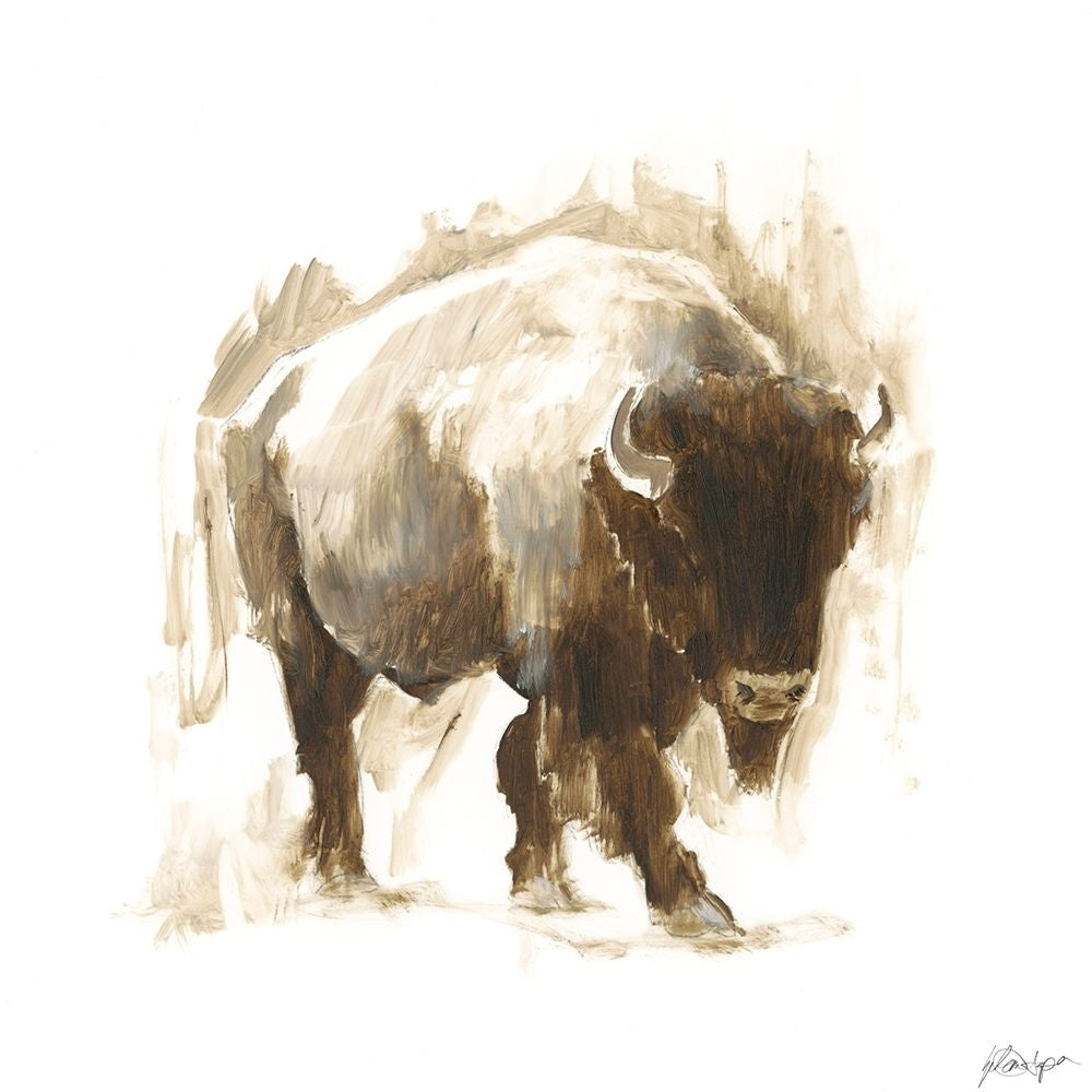 Rustic Bison I Poster Print - Ethan Harper-VARPDX138926FN Image 1