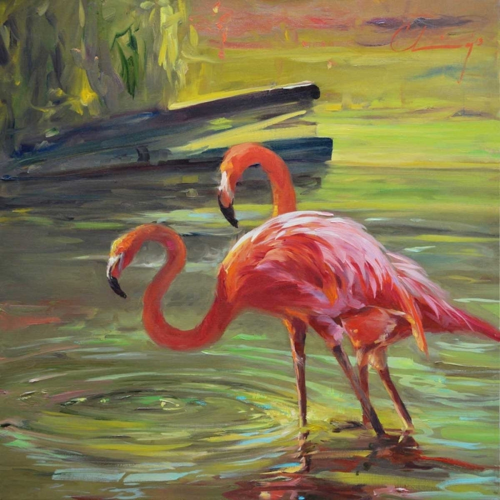 Flamingo III Poster Print - Chuck Larivey-VARPDX147507Z Image 1