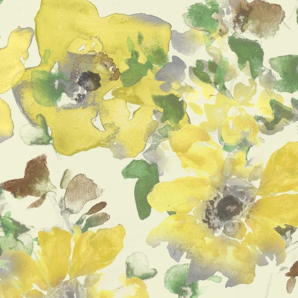 Yellow and Grey Blooms I Poster Print - W Studio-VARPDX152098GG Image 1