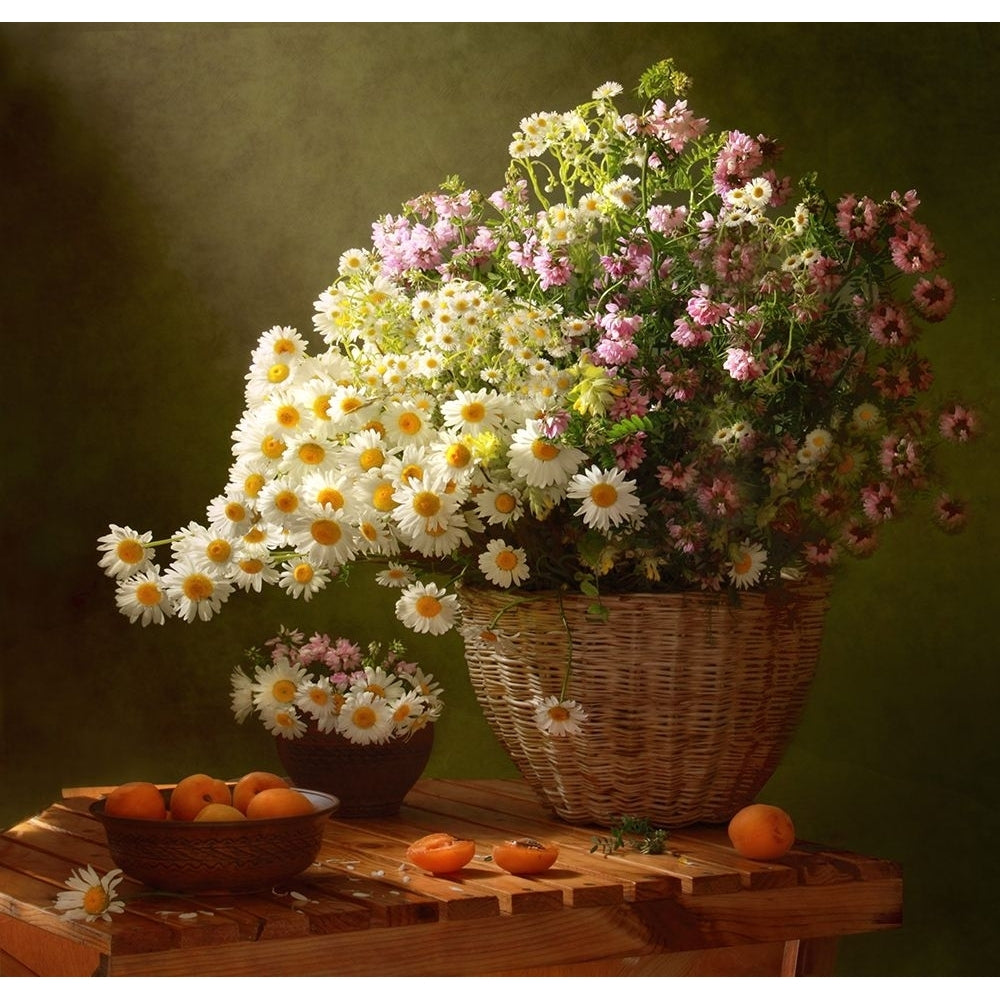 Still Life With A Basket Of Wildflowers Poster Print - Tatyana Skorokhod-VARPDX1555009 Image 1