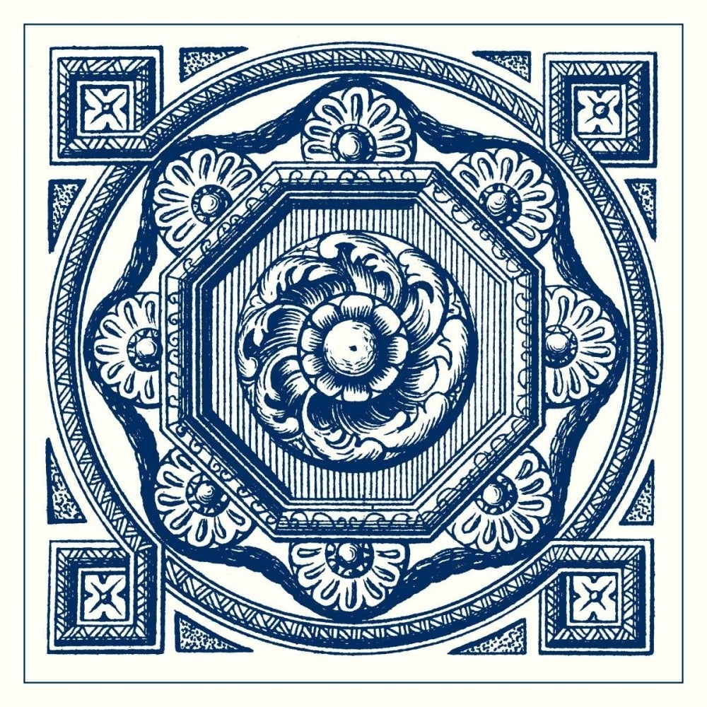 Indigo Medallion I Poster Print - Studio Vision-VARPDX155511Z Image 1