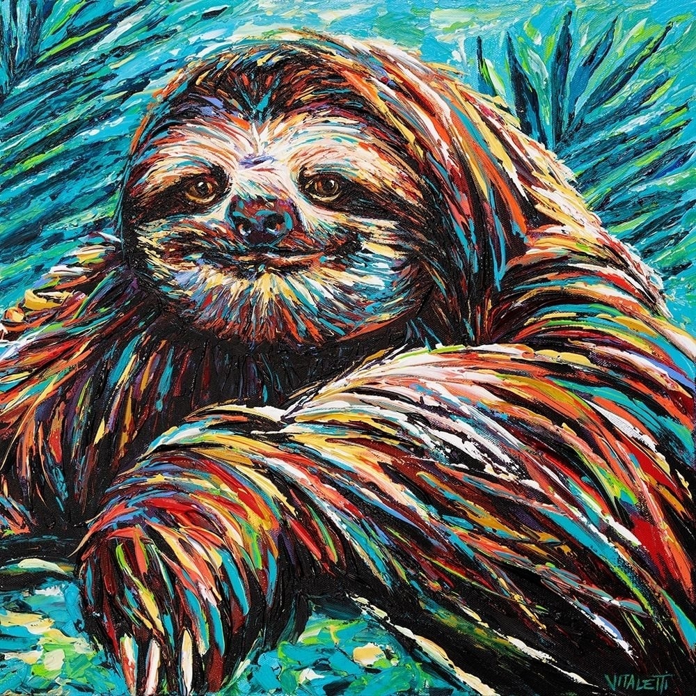 Painted Sloth I Poster Print - Carolee Vitaletti-VARPDX158907Z Image 1