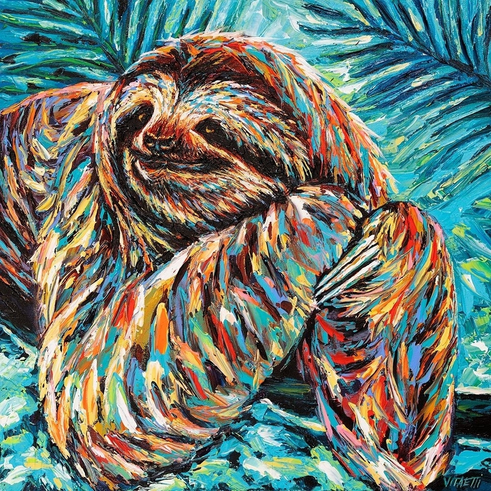 Painted Sloth II Poster Print - Carolee Vitaletti-VARPDX158908Z Image 1