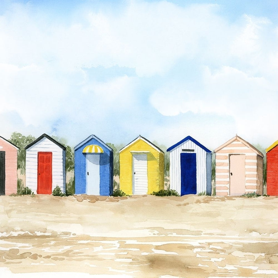 Beach Huts II Poster Print - Grace Popp-VARPDX166522Z Image 1