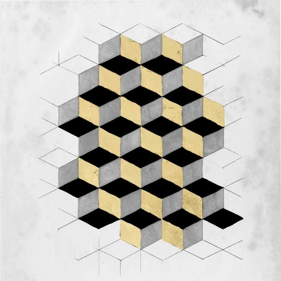 Gilt Geometry II Poster Print - Naomi McCavitt-VARPDX167108FNE Image 1