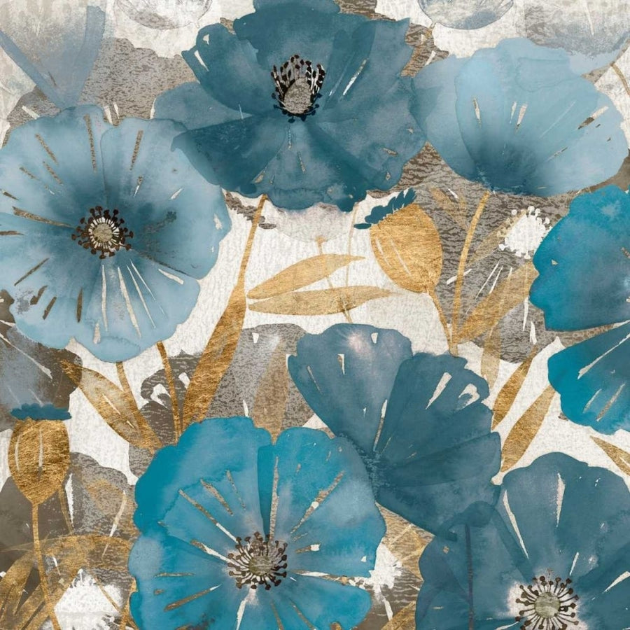 Blue and Gold Poppies I Poster Print - W Studio-VARPDX167331Z Image 1