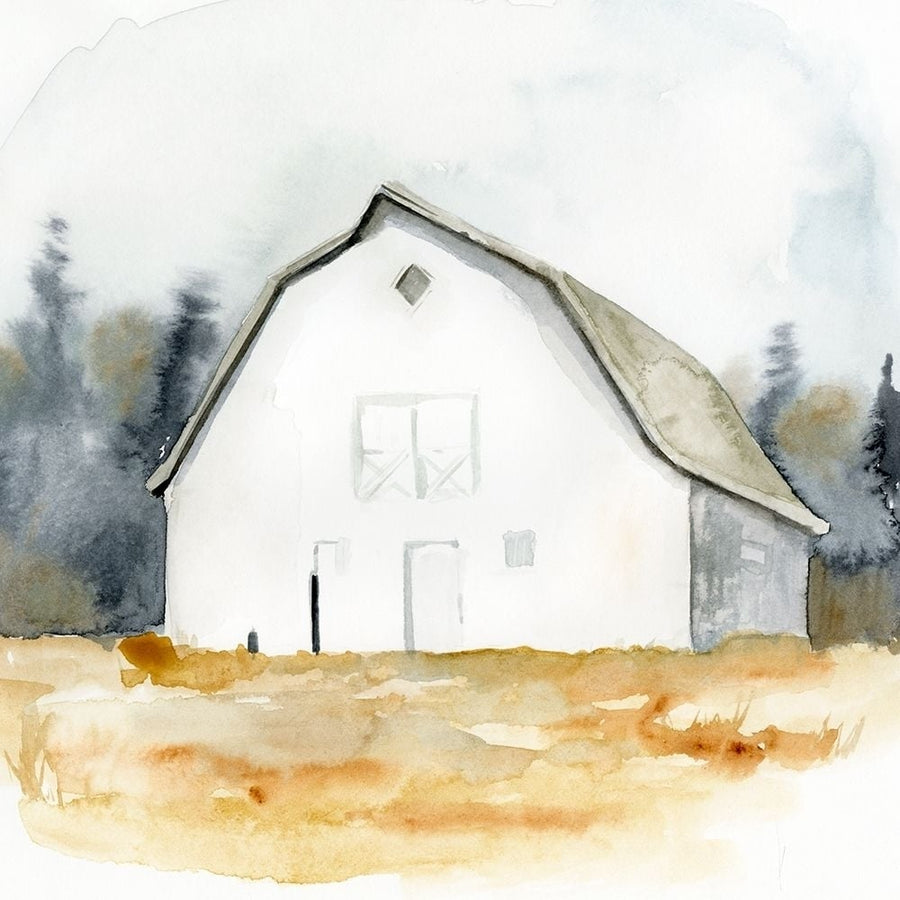 White Barn Watercolor III Poster Print - Victoria Barnes-VARPDX171296FN Image 1