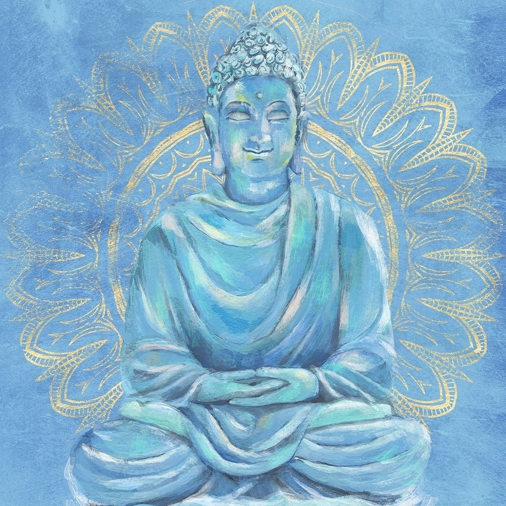 Buddha on Blue I Poster Print - Annie Warren-VARPDX175460Z Image 1