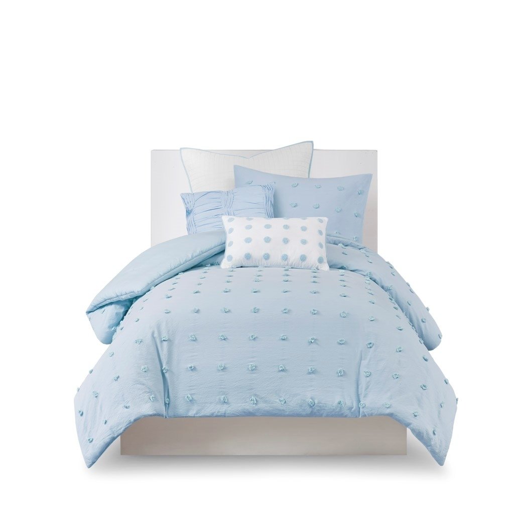 Gracie Mills Grady Elegance Defined Cotton Jacquard Comforter Set with Euro Shams and Throw Pillows - GRACE-9445 Image 1