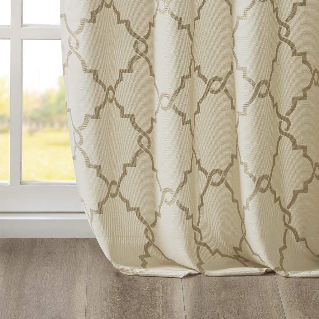 Gracie Mills Ondine Scroll Geometric Fretwork Grommet Window Curtain Panel - GRACE-160 Image 3