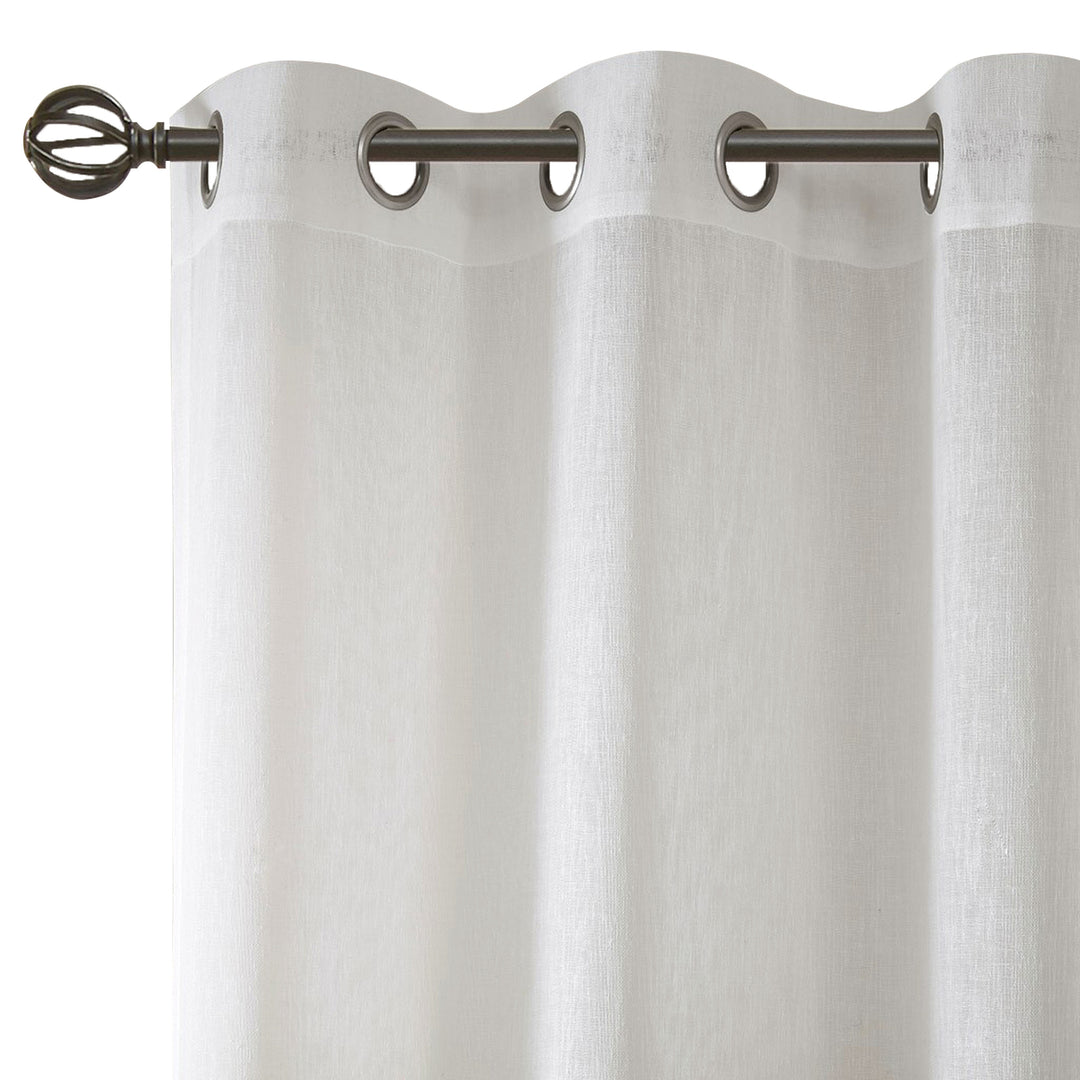 Gracie Mills Christa Contemporary Striped Faux Linen Sheer Window Panel - GRACE-9169 Image 2