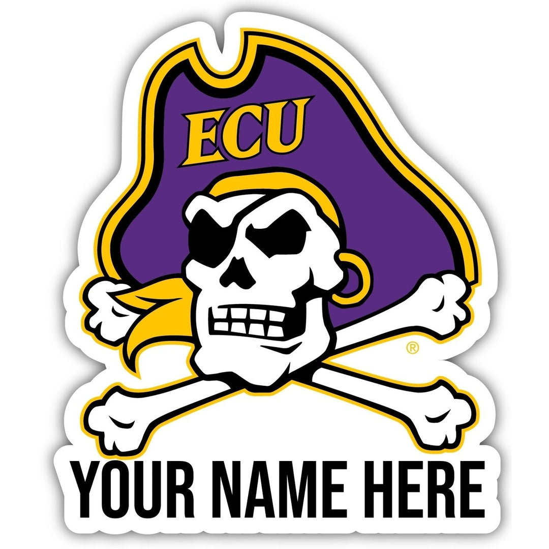 East Carolina Pirates Personalized Vinyl Sticker - Durable School Spirit Decal Image 1