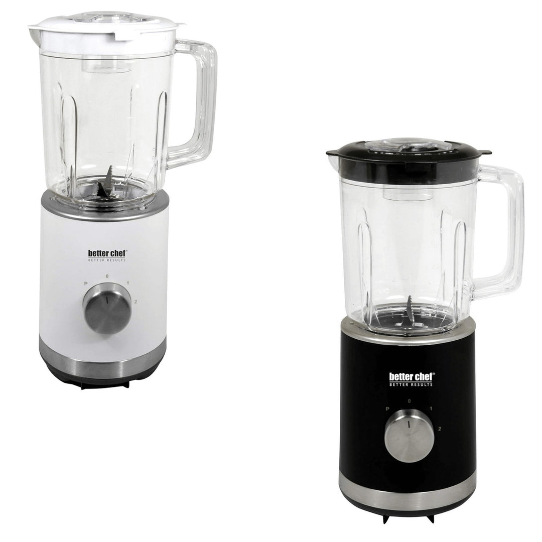 Better Chef 300W Mini Blender 3-Speed 25-Ounce BPA-Free Compact Black White Image 1