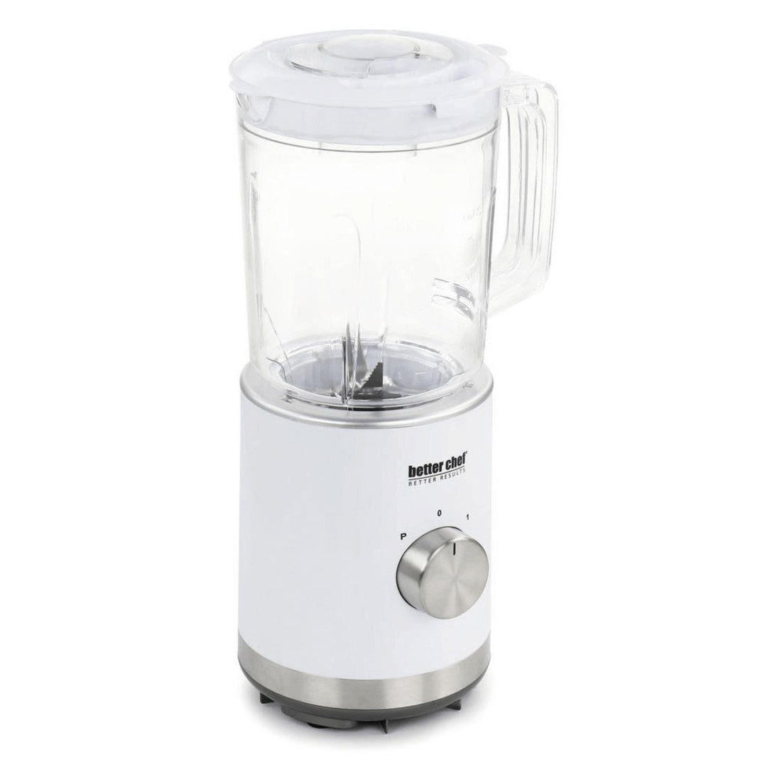 Better Chef 300W Mini Blender 3-Speed 25-Ounce BPA-Free Compact Black White Image 4