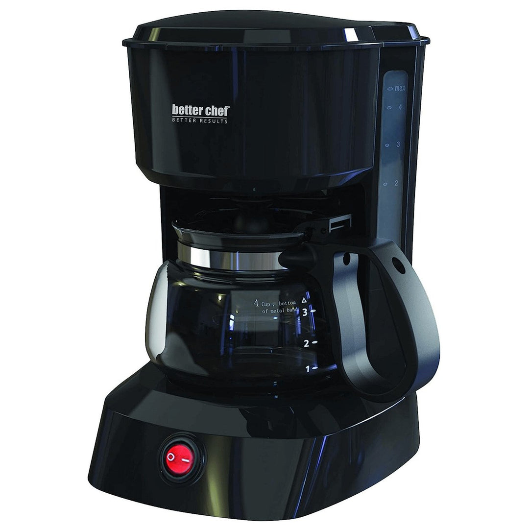 Better Chef 4 Cup Coffee Maker Grab-A-Cup Feature Black Model IM-106B Image 3