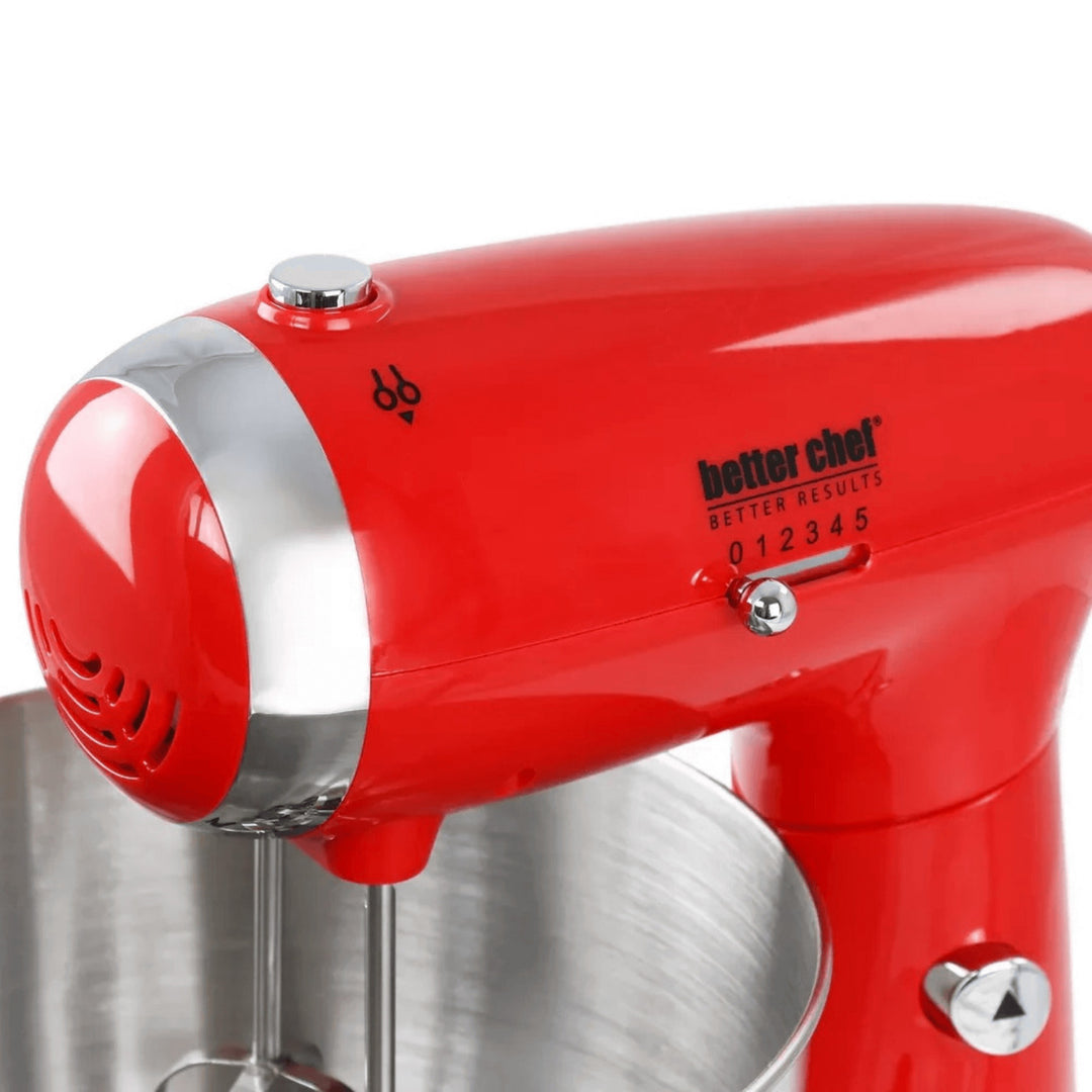 Better Chef 350W Stand Mixer 3.5Qt Stainless Steel Bowl Model IM-8271B Red Image 6