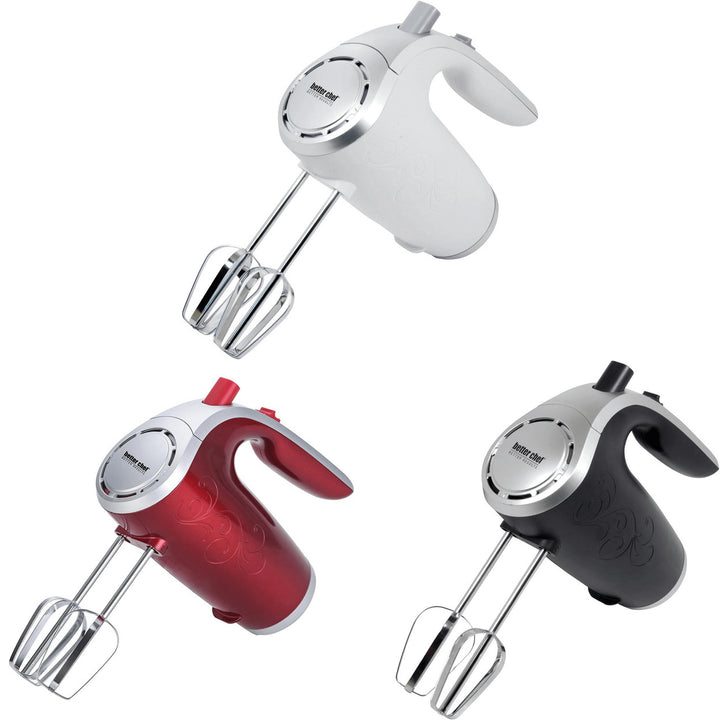 Better Chef Hand Mixer 5-Speed 150W with Silver Accents Storage Clip IM-814B Image 1