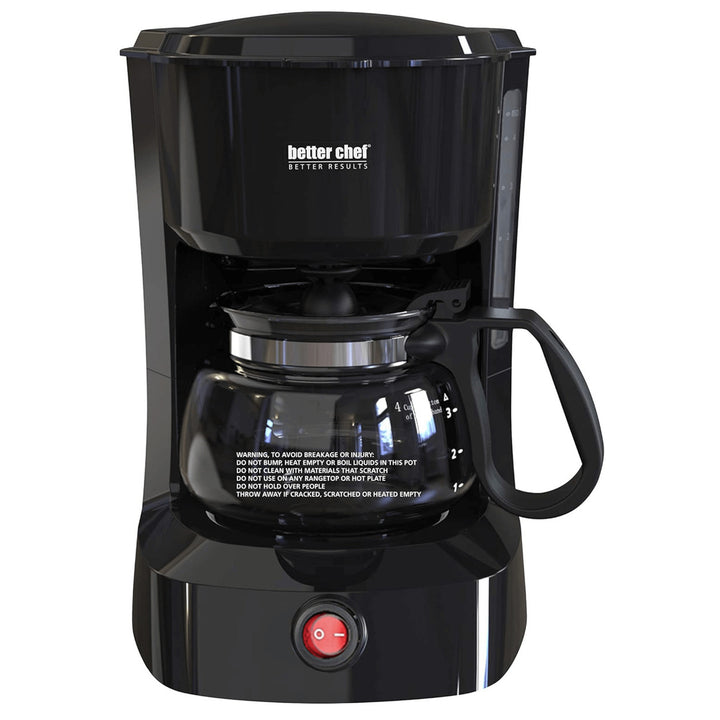 Better Chef 4 Cup Coffee Maker Grab-A-Cup Feature Black Model IM-106B Image 8