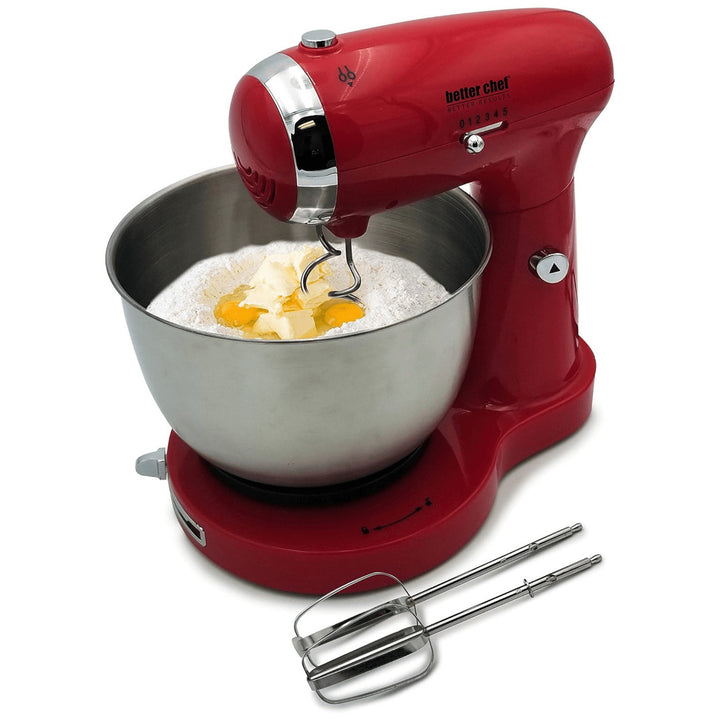 Better Chef 350W Stand Mixer 3.5Qt Stainless Steel Bowl Model IM-8271B Red Image 10