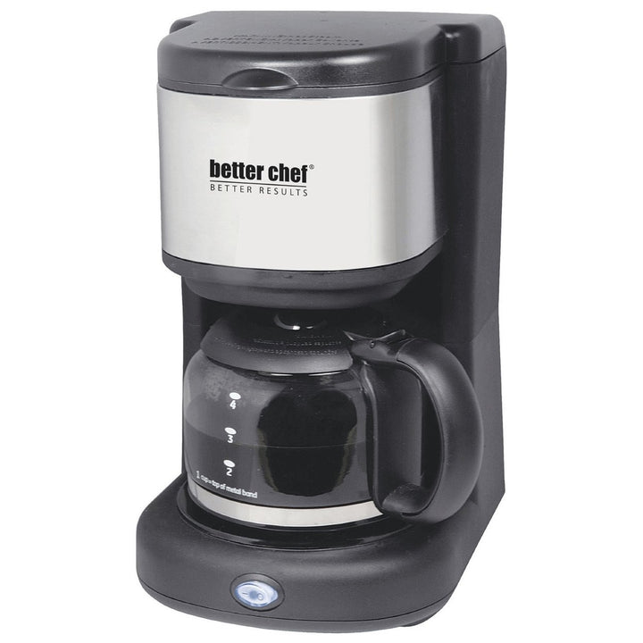 Better Chef 4-Cup Drip Coffeemaker Stainless Steel Model IM-104S Removable Filter Image 1