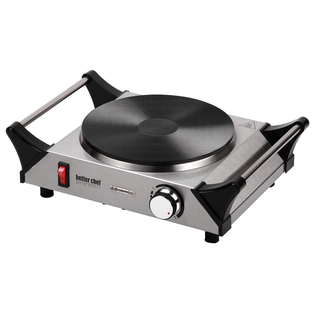 Better Chef Stainless Steel Electric Solid Element Countertop Single Burner Image 2