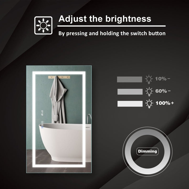 Ascend-M1 40" W x 24" H LED Bathroom Mirror with Led Light Image 9