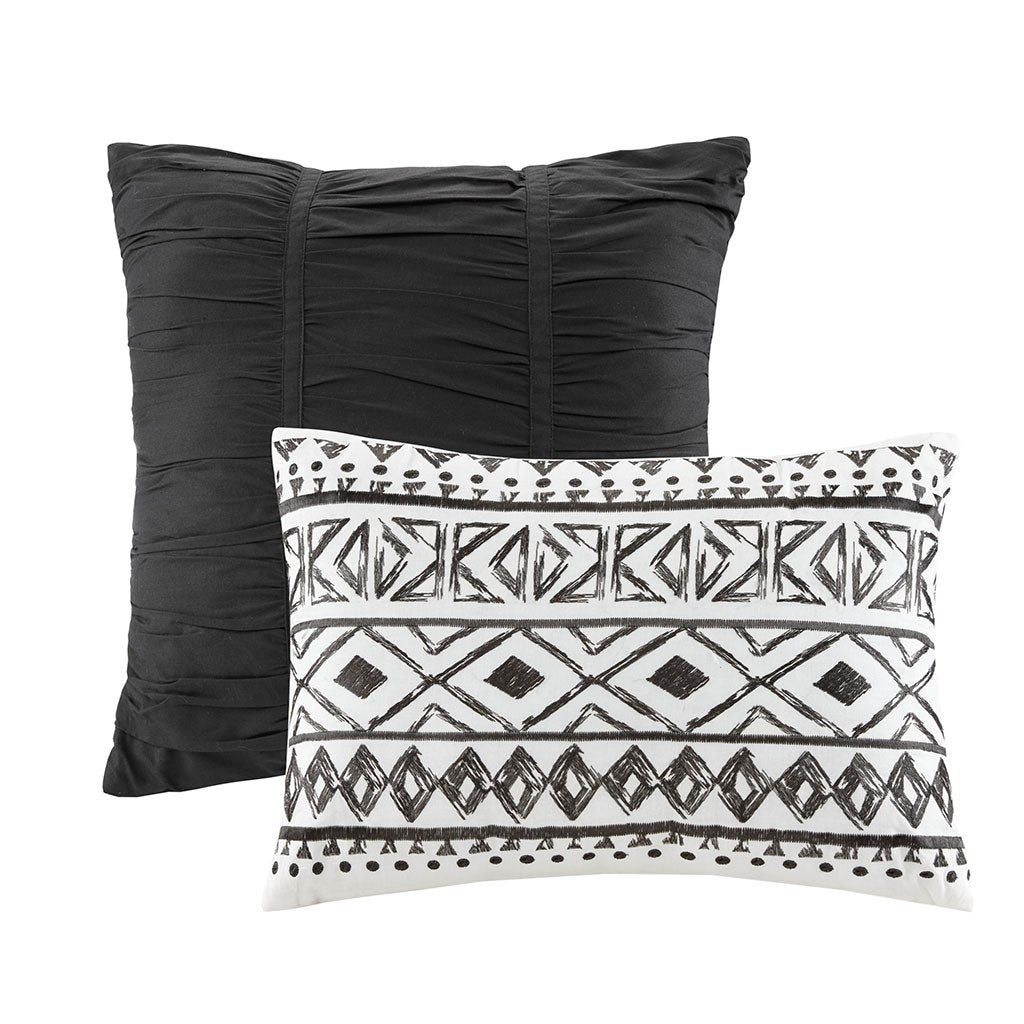 Gracie Mills Caelius Modern 7-Piece Reversible Cotton Quilt Set with Euro Shams and Throw Pillows - GRACE-10555 Image 5