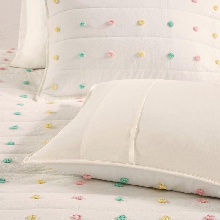 Gracie Mills Caius Pom Pom Quilt Set Twin Cotton Jacquard with Pillows GRACE-11259 Image 4