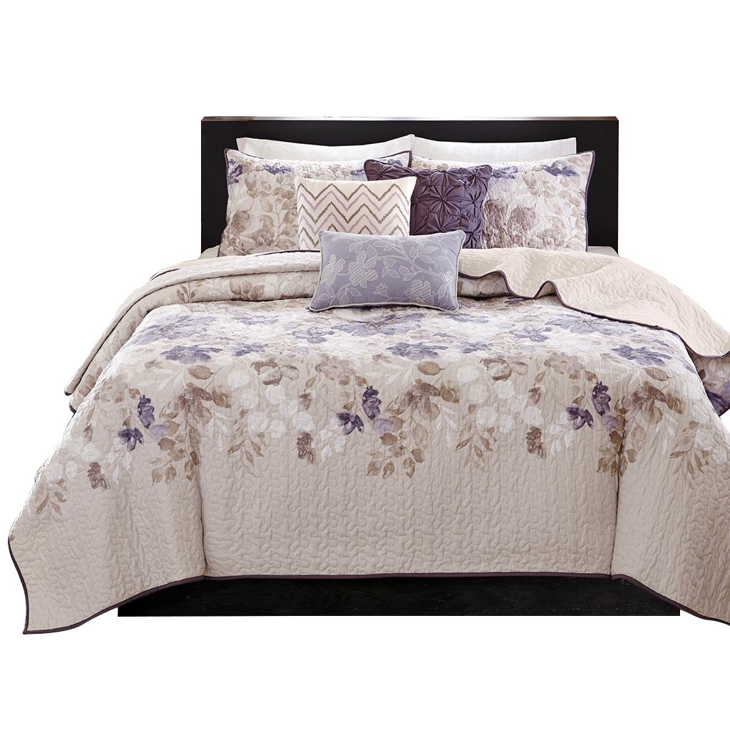 Gracie Mills Tranquil Blossoms 6-Piece Quilt Set with Throw Pillows GRACE-3147 Image 5