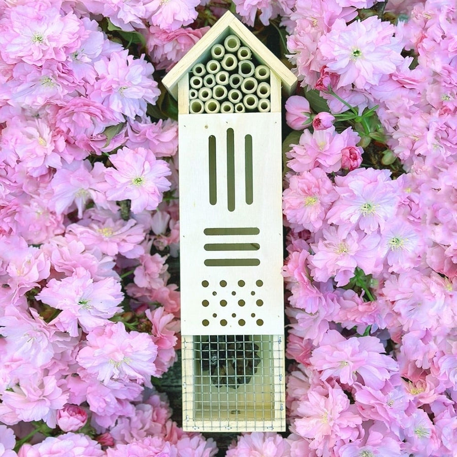 Pollination Palace Wooden Insect Home for Bees Butterflies Ladybugs 24 Inch Image 1