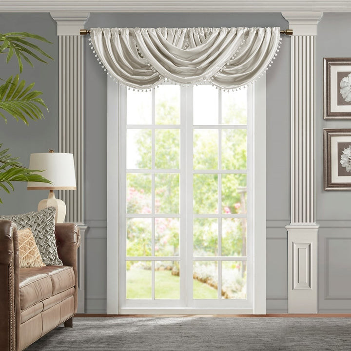 Gracie Mills Cordelia Lightweight Satin Waterfall Window Valance (Single) - GRACE-15156 Image 3