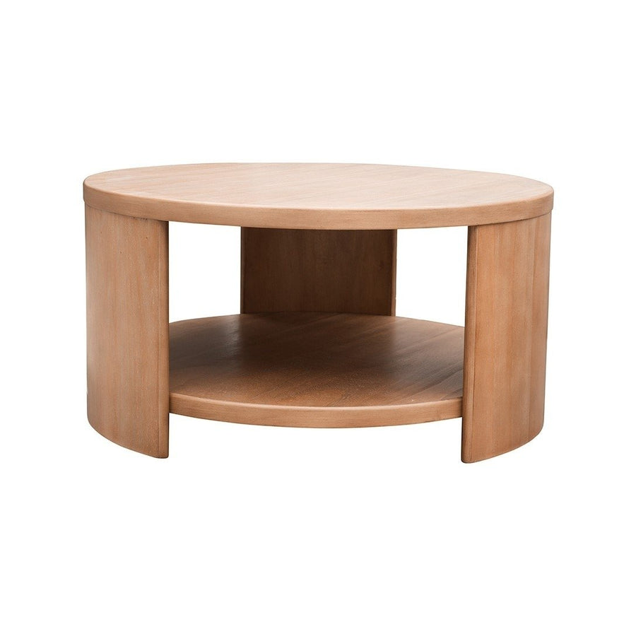 Gracie Mills Jacobs Round Wood Coffee Table with Shelf - GRACE-15801 Image 1