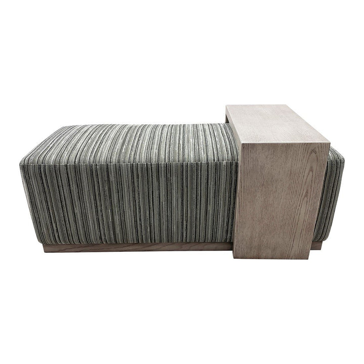 Gracie Mills NancyBench Cocktail Ottoman with Movable Table GRACE-15696 Gray Image 5