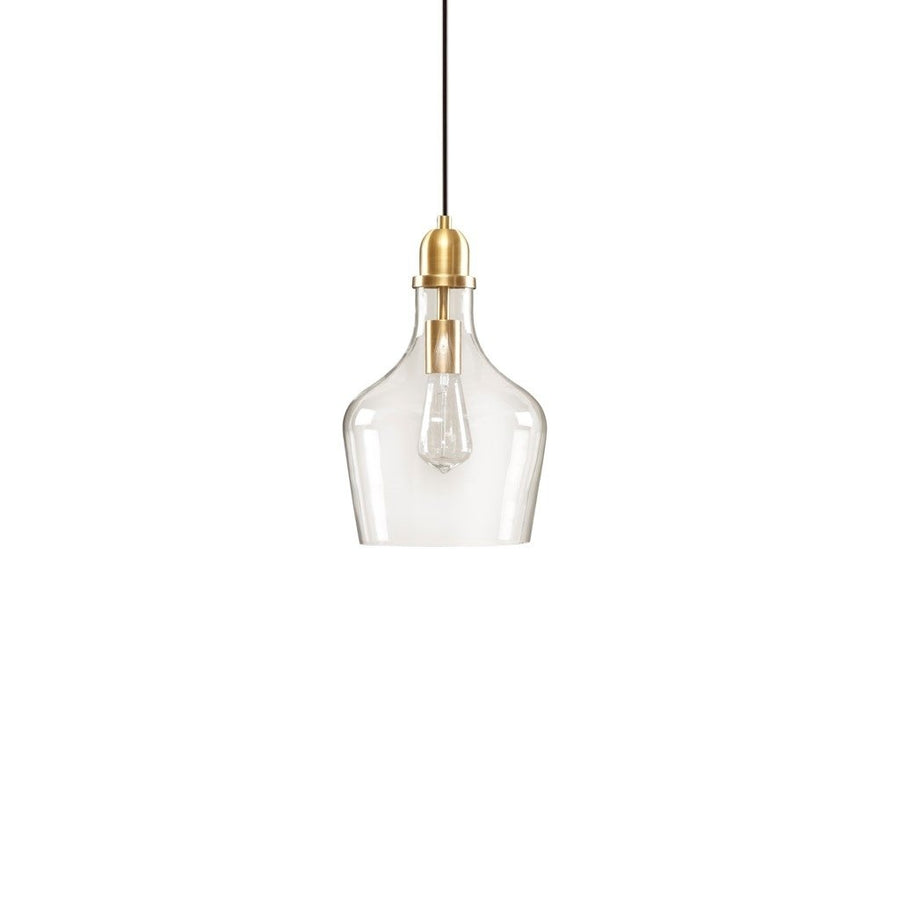 Gracie Mills Leanne Bell-Shaped Glass Pendant Light with Metal Base - GRACE-8854 Image 1