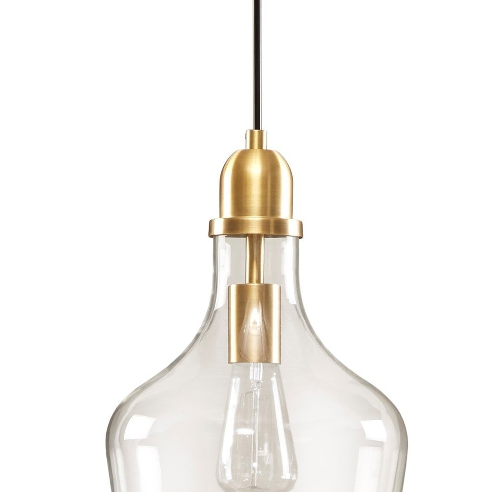 Gracie Mills Leanne Bell-Shaped Glass Pendant Light with Metal Base - GRACE-8854 Image 2