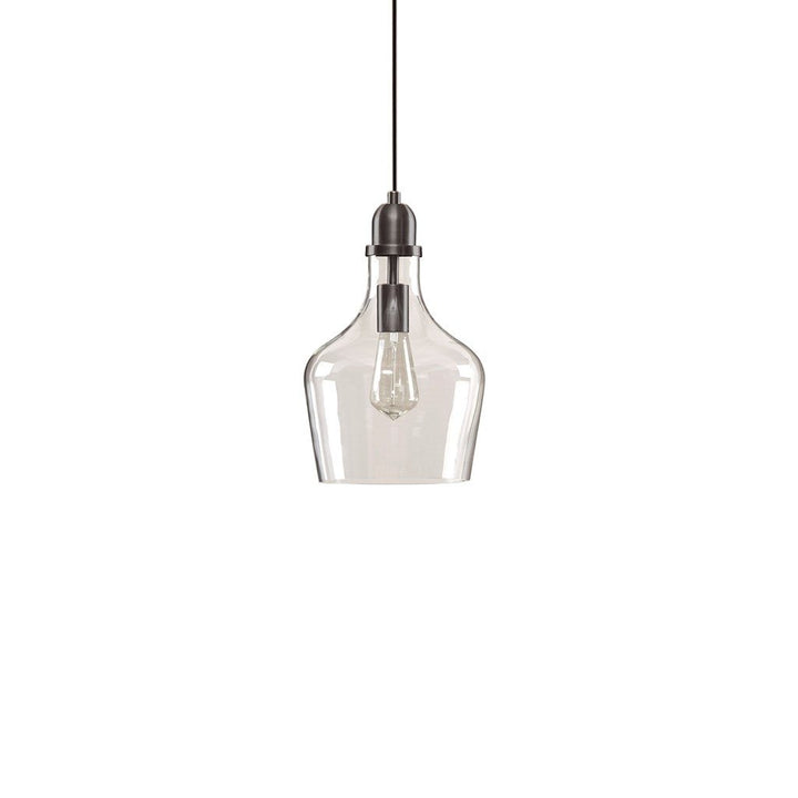 Gracie Mills Leanne Bell-Shaped Glass Pendant Light with Metal Base - GRACE-8854 Image 5