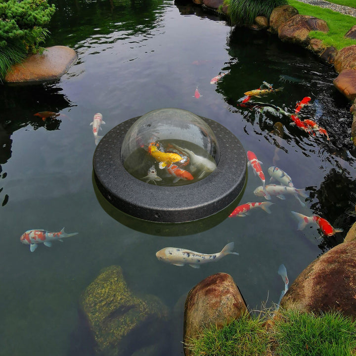 Floating Pond Fish Dome Ball 18.25" Clear Plastic Easy Assembly for Fish Viewing Image 2