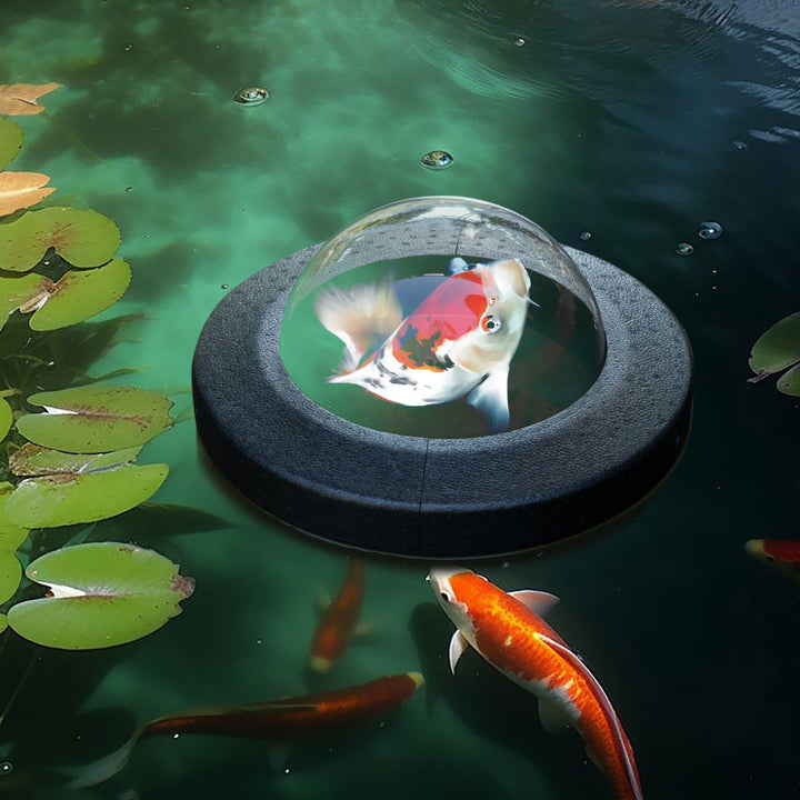 Floating Plastic Pond Fish Dome Ball for Fish to Swim Above the Surface of the Pond, Easy Assembly Image 3