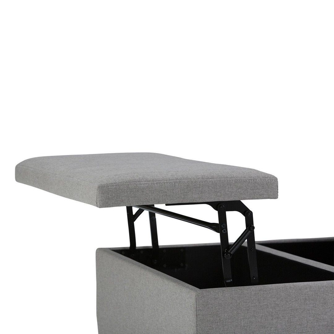 Ellis Table Ottoman in Linen Image 8